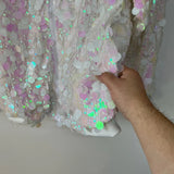 Iridescent Sequin Bomber Jacket