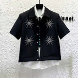 Beaded Short Sleeve Jacket