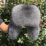 Full Oversized Fox Fur Trapper Hat