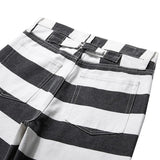 Striped Straight Cut Trousers