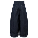 Pleated Baggy Denim Jeans