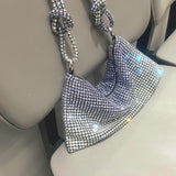 Ombre Rhinestone Mini Shoulder Bag