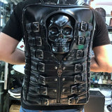 Skull Multi-Buckle Backpack