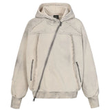 Irregular Cross Zipper Hoodies