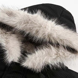 Black Faux Fur Bomber Jacket