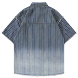Striped Denim Button Up Shirt