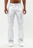 ASJ8069 METALLICA DIP STACKED JEANS
