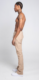 AJS692 LACE LAYERS STACKED JEANS