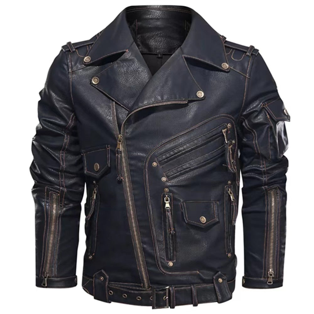 Classic Motorcycle Faux Leather Jacket