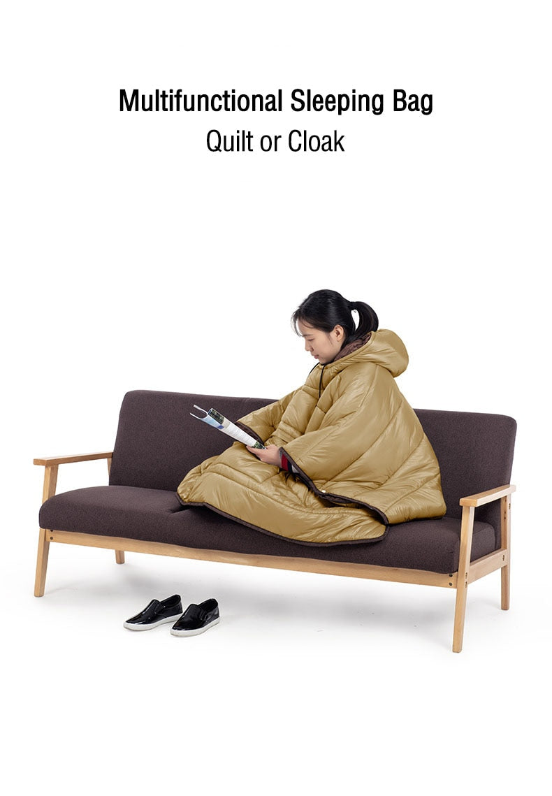 Ultralight Sleeping Bag Wearable Poncho Coat