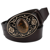 Western Stone Floral Belt Buckle
