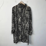Abstract Geometric Stripe Loose Versatile Top