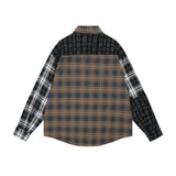 Plaid Patchwork Button-Up