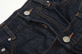 Layered Two-Piece Blue Denim Pants
