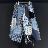 Rugged Fusion Patchwork Shorts