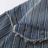 Striped Denim Button Up Shirt