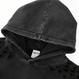 Shadow Burnout Distressed Grey Hoodie