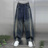 Curved Knife String Jeans