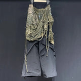 Patchwork Spliced Loose Pants
