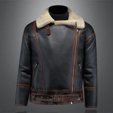 Faux Leather Patchwork Jacket