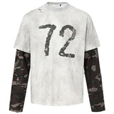 Camouflage Patchwork Two Piece Tee
