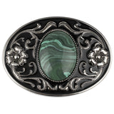 Western Stone Floral Belt Buckle