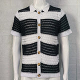 Hollow Knit Polo Shirt