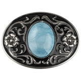 Western Stone Floral Belt Buckle