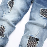Crystal Ripped Stretch Denim Jeans
