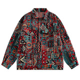 Native Aztec Knit Blouson Jacket