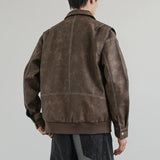 PU Leather Utility Jacket