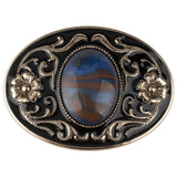 Western Stone Floral Belt Buckle