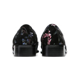 Square Toe Leather Slip-Ons