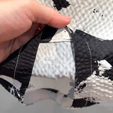 Monochrome Textured Drawstring Shorts