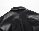 Naked Single Breasted PU Leather Jacket