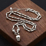 Skull Sterling Silver S925 Bone Link Chain