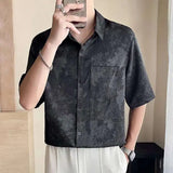 Satin Ice Printed Button-Up