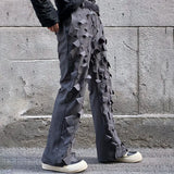 Textured Cascade Loose Fit Trousers