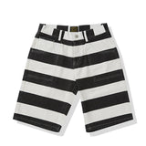 Monochrome Striped Utility Shorts