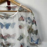 Butterfly Sheer Mesh T-shirt