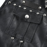 Riveted Leather Motor Vest