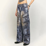 Shadow Streak Baggy Denim Jeans