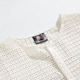 Hollow Loose Button-Up Long Sleeve