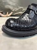 Snake Skin Derby Monk Strap Dress Shoes