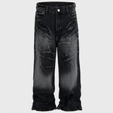 Frayed Claw Washed Denim