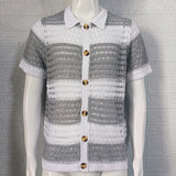 Hollow Knit Polo Shirt