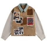 Vintage Patchwork Graphic Jacket