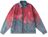 Tie-Dye Washed Denim Jacket