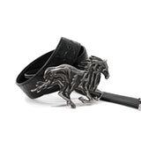 Textured Embossed Full-grain Leather Belt