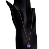 Handmade Blue Bombastic Necklace Created with Crystals